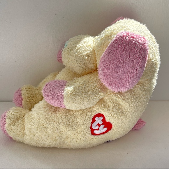 Ty Cream Yellow Dogbaby Plush Rattle 13" 1999 - Picture 2 of 10